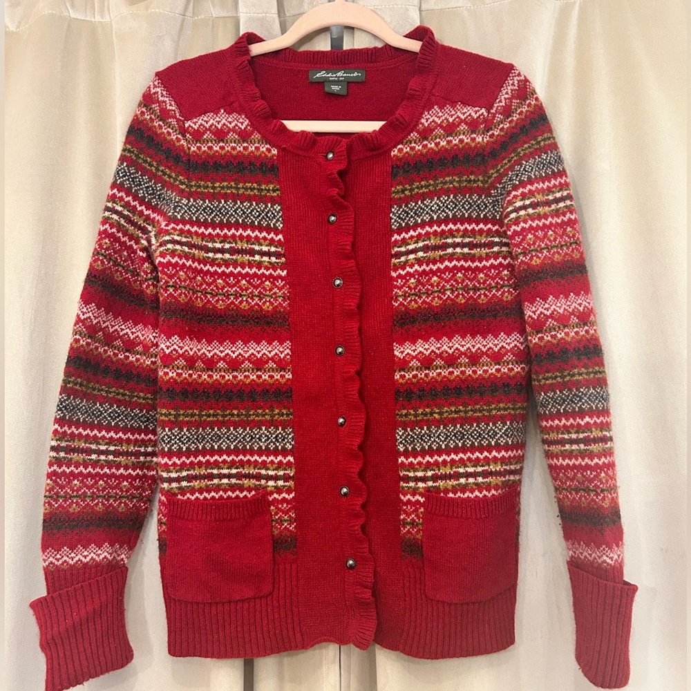 Eddie Bauer Fair Isle Wool Sweater